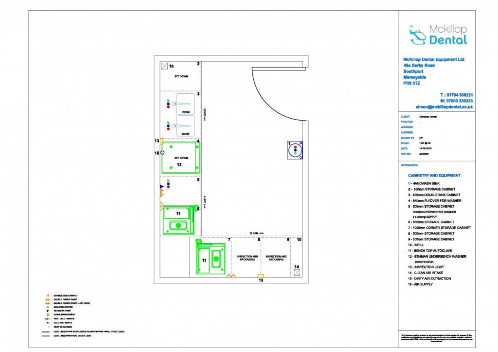 Decontamination Room plan